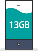 13GB